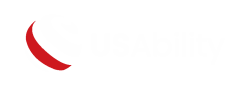 usability logo red